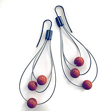 Whisk Away Earrings by Laurette O'Neil (Silver & Stone Earrings)