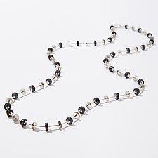 Black Jade Necklace by Laurette O'Neil (Silver & Stone Necklace)