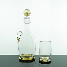 Neo Vintage Decanter and Cups by Andy Koupal (Art Glass Drinkware)