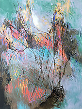 Hillside Figure by Larry Davis (Oil Painting)