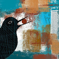 Bird with Berry by Gloria Feinstein (Giclee Print)