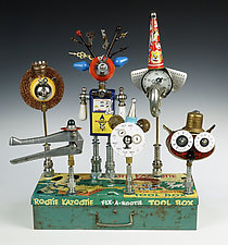 Party Animals by Amy Flynn (Mixed-Media Sculpture)
