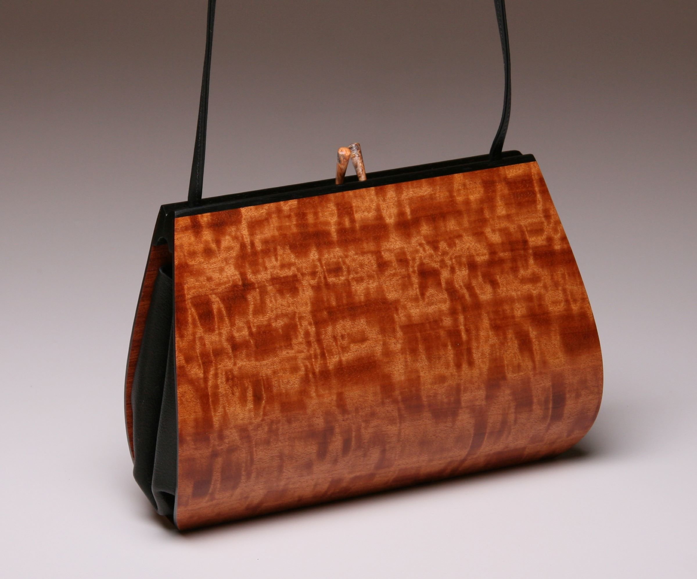Calliandra Single Strap Handbag by Mark and Sharon Diebolt (Wood Purse ...