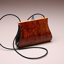 Sativa Single Strap Handbag by Mark and Sharon Diebolt (Wood Purse)