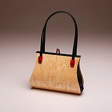 Sativa Double Strap Handbag by Mark and Sharon Diebolt (Wood Purse)