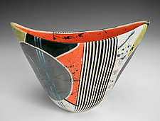 Multi-Color with Stripes by Albert Goldreich (Ceramic Bowl)