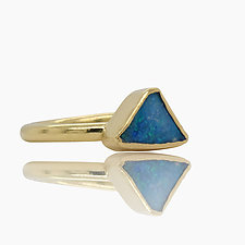 Boulder Opal Gold Ring by Lori Kaplan (Gold & Stone Ring)