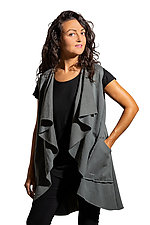 Soft Cotton Sweatshirt Encoded Vest by LeMair Handcrafts (Knit Vest)