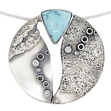 Celestial Seed Pendant Necklace by Lesley Aine McKeown (Silver & Stone Necklace)