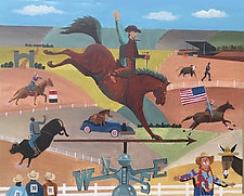 Rodeo Riders by Warren Godfrey (Acrylic Painting)