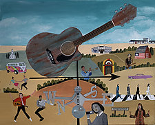 American Guitar by Warren Godfrey (Acrylic Painting)