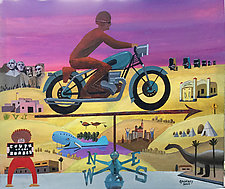 MotorcycleVane by Warren Godfrey (Acrylic Painting)