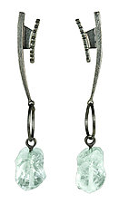 Mini Dagger Earrings by Tammy B (Silver & Stone Earrings)