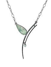 Aquamarine Sword by Tammy B (Silver & Stone Necklace)