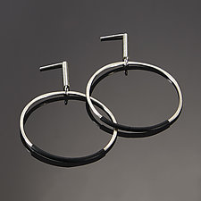 Imperfectly Perfect Loop Earrings by Laura Hutchcroft (Silver Earrings)