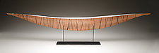 Copper Boat with Black Stripes by Ken Girardini and Julie Girardini (Metal Sculpture)