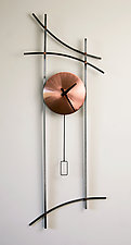 Asian Wall Clock by Ken Girardini and Julie Girardini (Metal Clock)