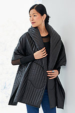 Quilted Hooded Shawl with Pockets by Susan Bradley (Quilted Shawl)