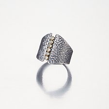 Six Diamond Ring by Jenny Foulkes (Gold, Silver & Stone Ring)
