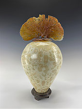 Ocean Whispers in Amber by Debra Steidel (Ceramic Sculpture)