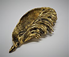 Golden Shell No.2 by Debra Steidel (Ceramic Sculpture)