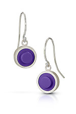 Forever Young Dot Dangle Earrings by JacQueline Sanchez (Silver & Plastic Earrings)