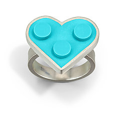 Forever Young Heart Ring by JacQueline Sanchez (Silver & Plastic Ring)