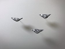 Birds in Flight by Jenifer Thoem (Ceramic Wall Sculpture)