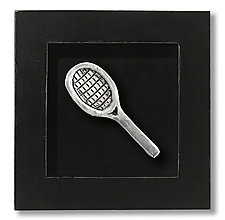 Connection Series: Tennis Racket by Jenifer Thoem (Ceramic Wall Sculpture)