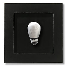 Connection Series: Light Bulb by Jenifer Thoem (Ceramic Wall Sculpture)