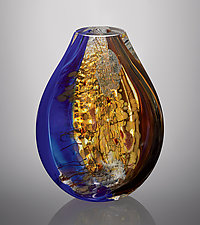Lapis Borsetta by Randi Solin (Art Glass Vessel)
