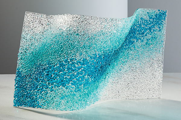 Art Glass Wave Sculpture