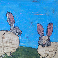 Bunnies by Tiffany Ownbey (Mixed-Media Collage)