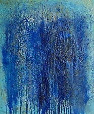 Raining Sapphires by Anne B Schwartz (Acrylic Painting)