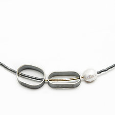 Joey Pearl Necklace by Jackie Jordan (Gold, Silver & Pearl Necklace)