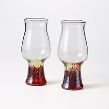 Sierra Beer Glass Set by Nicholas Nourot (Art Glass Drinkware)