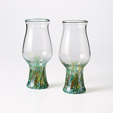 Sierra Beer Glass Set by Nicholas Nourot (Art Glass Drinkware)