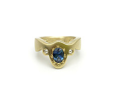 Picot Ring by Jill Baker Gower (Gold & Stone Ring)