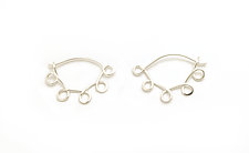 Little Loopy Hoop Earrings by Jill Baker Gower (Gold & Silver Earrings)