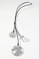 Floating Silver Necklace by Phyllis Clark (Acrylic Necklace)