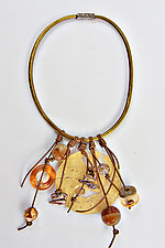 Bronze Sunset Necklace by Phyllis Clark (Mixed Media Necklace)
