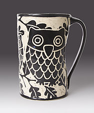 Owl Mug by Jennifer Falter (Ceramic Mug)