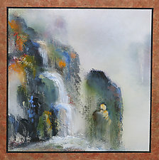 Morning Mist and Waterfalls by Cheryl Williams (Acrylic Painting)