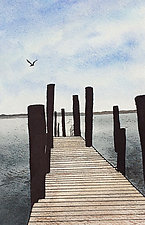 Immigration Pier No. 23 by Chris Malcomson (Watercolor Painting)