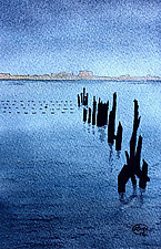 Immigration Pier No. 17 by Chris Malcomson (Watercolor Painting)