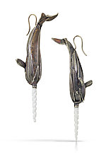 Narwhal Earrings by Seth Carlson (Silver Earrings)