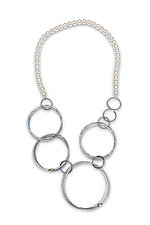 Pearl & Steel Necklace by Liz Hanson (Stone Necklace)