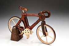 Bubinga Road Bicycle by Baldwin Toy Co. (Wood Sculpture)