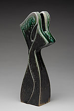 Green Flora Vase by Lisa Battle (Ceramic Vase)