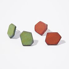 Small Facet Studs by Genevieve Williamson (Polymer Clay Earrings)